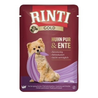 Rinti Gold Kurczak z kaczką 100g - mokra karma dla dorosłych psów