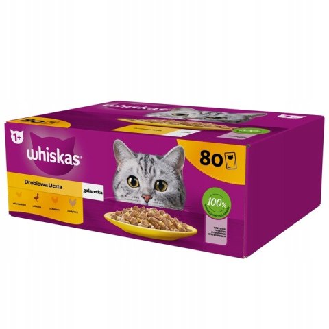 WHISKAS SASZETKI KARMA DLA KOTA Z DROBIEM 160x85g