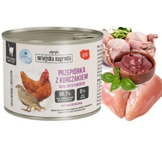 Wiejska Zagroda Karma mokra dla kota Przepiórka z kurczakiem (dorosły) 180g