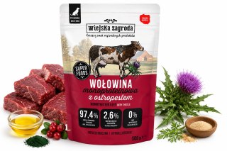 Wiejska Zagroda Wołowina Monoproteinowa Karma Mokra dla Psa Saszetka 500g