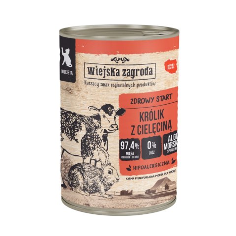 Wiejska Zagroda dla kociat Królik z cielęciną 6x400