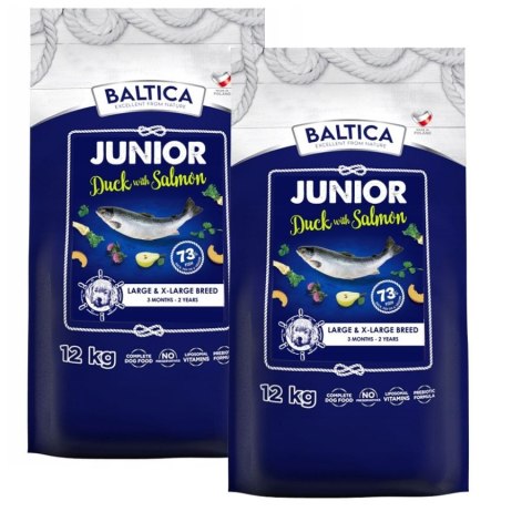 ZESTAW BALTICA EXCELLENR JUNIOR DUCK & SALMON 2X12KG Karma dla szczeniąt