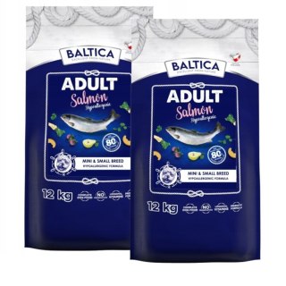 ZESTAW BALTICA EXCELLENT Adult Salmon Hypoallergenic XS / S 2X12kg