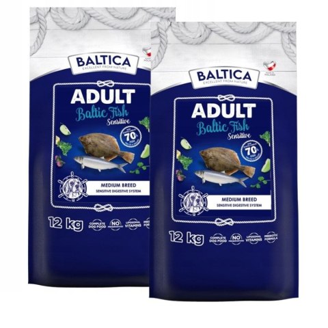 ZESTAW BALTICA FISH Sensitive 12KG KARMA HYPOALERGICZNA ryby morskie