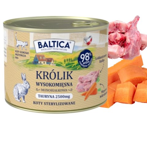 ZESTAW BALTICA SMAKI REGIONÓW Królik 24X185g Kot dorosły