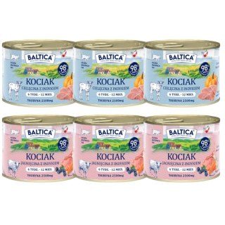 ZESTAW BALTICA karma mokra dla kociąt MIX SMAKÓW 6x185g zdrowy start