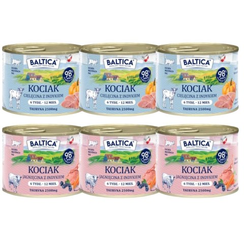 ZESTAW BALTICA karma mokra dla kociąt MIX SMAKÓW 6x185g zdrowy start