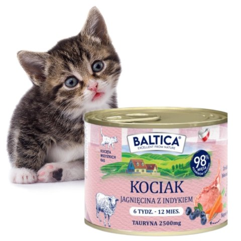 ZESTAW BALTICA karma mokra dla kociąt MIX SMAKÓW 6x185g zdrowy start