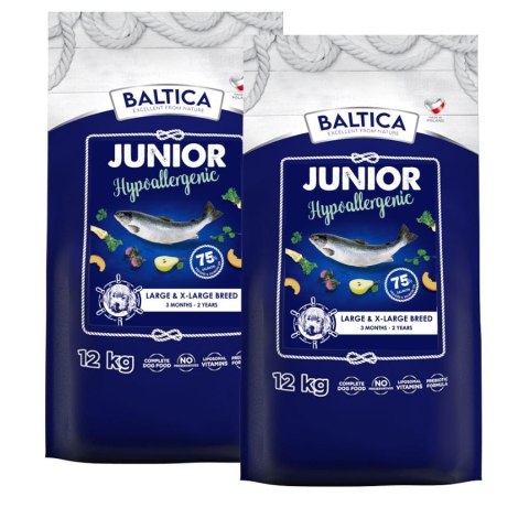 ZESTAW Baltica Excellent Junior Hypoallergenic LARGE 2X12kg