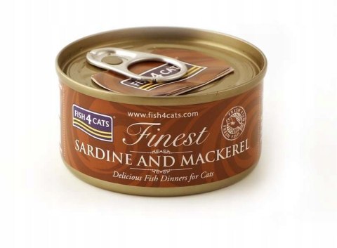 ZESTAW Finest Fish4Cats SARDINE & MACKEREL Sardynka z Makrelą 20x70 g