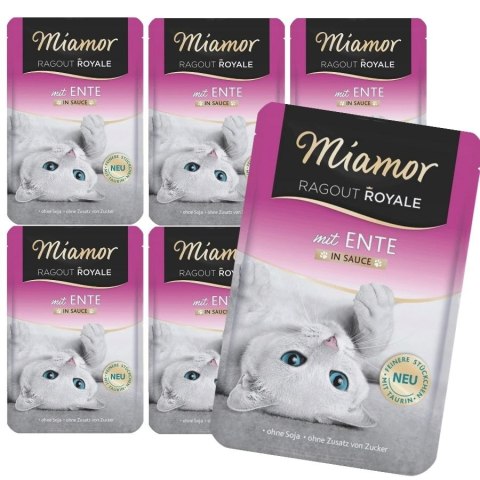 ZESTAW Miamor Ragout Royale mokra karma bezzbożowa dla kota kaczka w sosie 100g