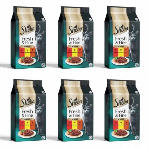 ZESTAW SHEBA MINI Dania mięsne w sosie 36x50g wołowina kurczak jagnięcina