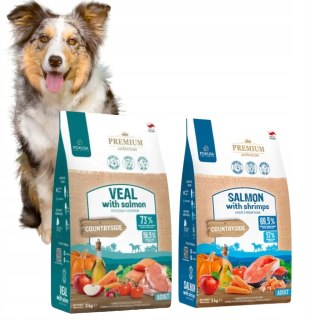 ZETAW DLA PSA DOROSŁEGO Pokusa Veal&Salmon + SALMON&SHRIMPS 2x2kg