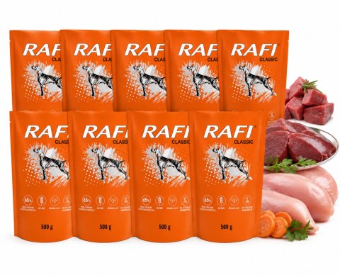 Zestaw Dolina Noteci Rafi Classic 10x500g bezzbożowa karma mokra dla psa