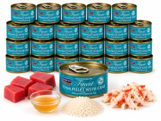 Zestaw Fish4Cats FINEST TUNA FILLET WITH CRAB Karma dla kota 20x70g