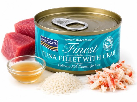 Zestaw Fish4Cats FINEST TUNA FILLET WITH CRAB Karma dla kota10x70g