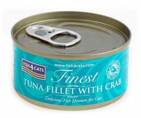 Zestaw Fish4Cats FINEST TUNA FILLET WITH CRAB Karma dla kota10x70g