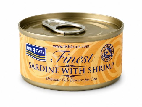 Zestaw Fish4Cats Finest SARDINE SHRIMPS 10x70g karma dla kota