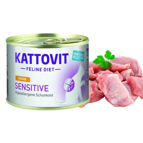 Zestaw KATTOVIT SENSITIVE kot alergiczny hypoallergenic KURCZAK 24x185g