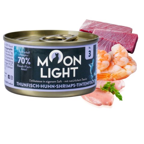 Zestaw MOONLIGHT Nr3 TUŃCZYK KURCZAK KAŁAMARNICA 12x80g smakowita