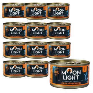 Zestaw MOONLIGHTNr1 PUSZKA DLA KOTA KURCZAK I SERCA KURCZAKA 12x80g