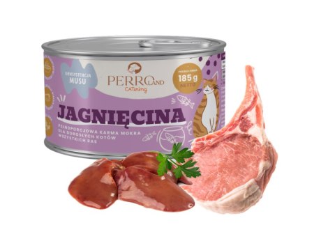 Zestaw - PEERO Jagnięcina - karma mokra dla kotów PERROland CATering 12x185g