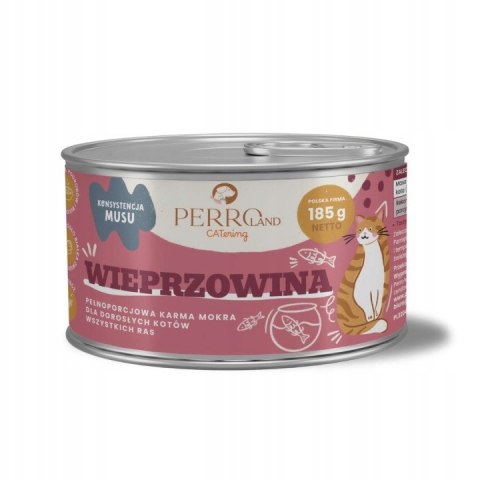 Zestaw - PERRO CATERING karma dla kotów Wieprzowina 6 x 185g