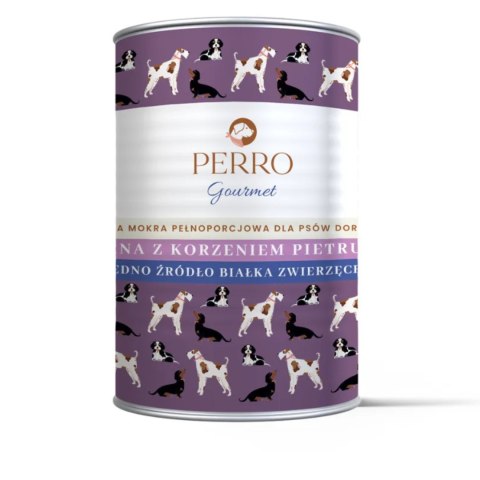 Zestaw PERRO Gourmet Sarna z korzeniem pietruszki dla psów dorosłych 6c400g