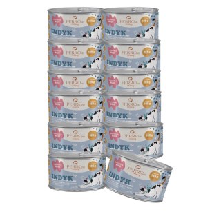 Zestaw - PERRO Indyk - karma mokra dla kotów - PERROland CATering - 12x185g