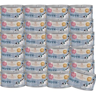 Zestaw PERRO Indyk - karma mokra dla kotów - PERROland CATering 24 x 185g