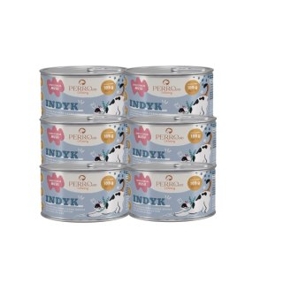 Zestaw - PERRO Indyk - karma mokra dla kotów - PERROland CATering - 6 x 185g