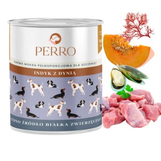 Zestaw Perro JUNIOR Indyk z dynią dla szczeniąt 6x800g