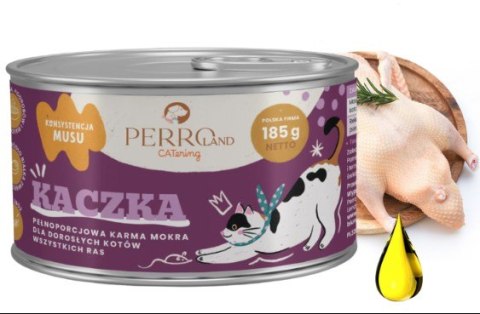 Zestaw Perro Kaczka - karma mokra dla kotów PERROland CATering 24 x 185g