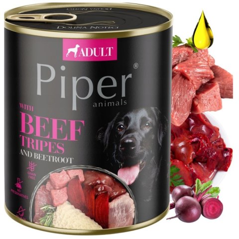 Zestaw Piper z żołądkami wołowymi i burakiem dla psa 12x800g