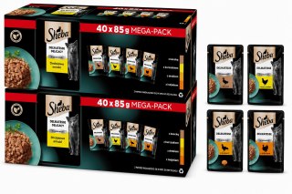 Zestaw SHEBA Selection Slices Drobiowe smaki w saszetkach 2x40x85g