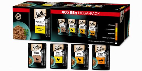 Zestaw SHEBA Selection Slices Drobiowe smaki w saszetkach 2x40x85g