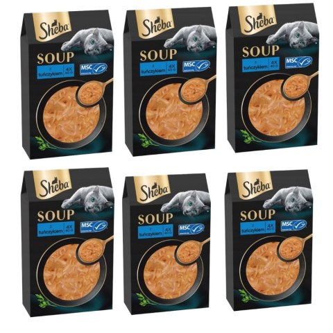 Zestaw Sheba Soup Tuńczyk 24x40g wyborne kawałeczki w bulionie