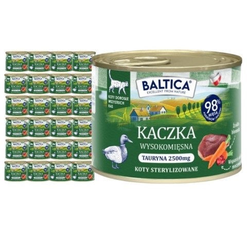 Zestaw dla kota BALTICA kaczka monobiałkowa 24x185g