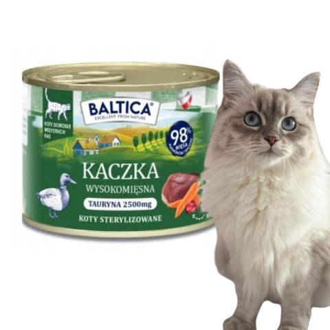 Zestaw dla kota BALTICA kaczka monobiałkowa 24x185g