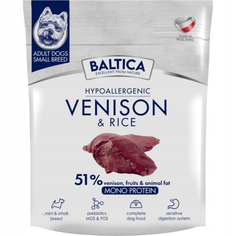 BALTICA ADULT Fish Venison&rice karma hypoalergiczna DLA RAS MAŁYCH 3X1KG