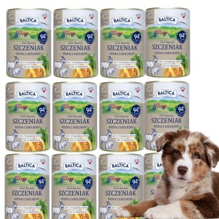 BALTICA Karma mokra Szczeniak Kozina z królikiem 12x400g