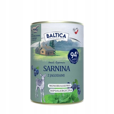BALTICA MIX SMAKÓW KOZINA SARNINA JELEŃ KACZKA BAŻANT 24X400