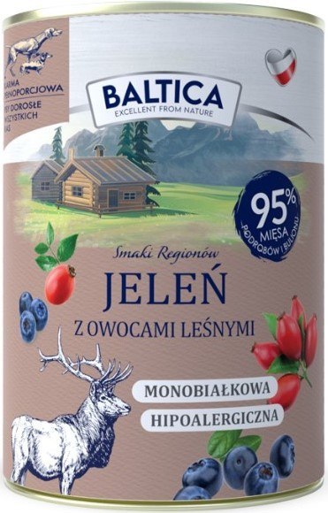 BALTICA MIX SMAKÓW KOZINA SARNINA JELEŃ KACZKA BAŻANT 24X400