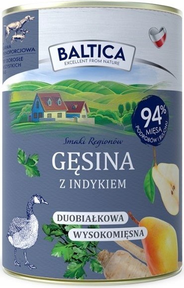 BALTICA MIX SMAKÓW KOZINA SARNINA JELEŃ KACZKA BAŻANT 24X400