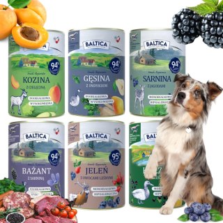 BALTICA MIX SMAKÓW KOZINA SARNINA JELEŃ KACZKA BAŻANT 6X400