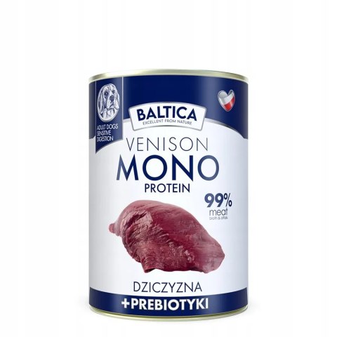 BALTICA MONOBIAŁKOWA VENISON KARMA DLA PSA DZICZYZNA 400G