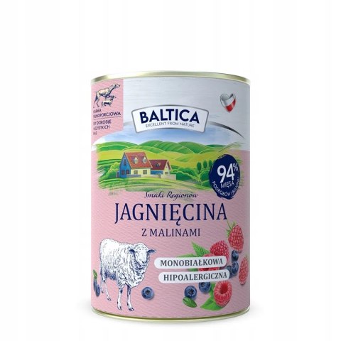 BALTICA PUSZKI MIX SMAKÓW JAGNIĘCINA KACZKA KRÓLIK INDYK GĘSINA 12x400