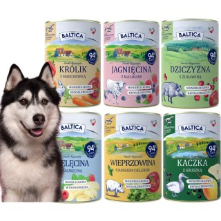 BALTICA ZESTAW PUSZEK NAJLEPSZE SMAKI 6X400 MONOPROTEINOWA KARMA