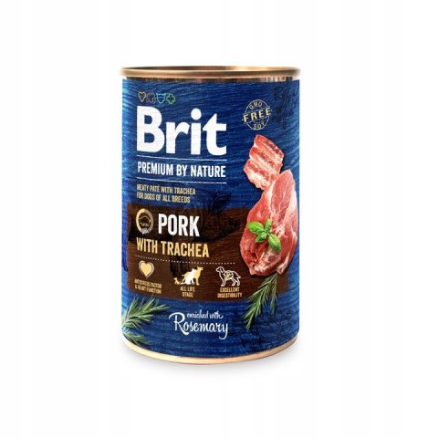 BRIT PREMIUM BY NATURE 12X400G PORK&TRACHEA