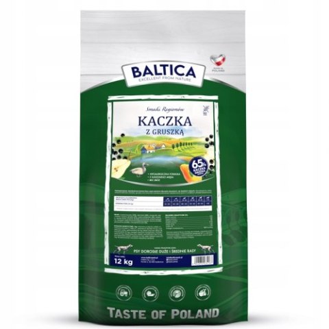 Baltica Adult Kaczka z gruszką 12KG RASY ŚREDNIE + GRATIS